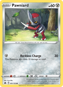 Pawniard #91 Pawniard - Crown Zenith - #91 - Pokemon TCG card