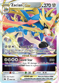 Zacian VSTAR - Crown Zenith - #96 - Pokemon TCG card