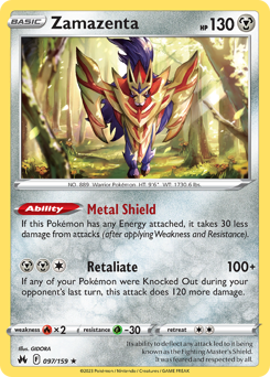 Zamazenta #97 Zamazenta - Crown Zenith - #97 - Pokemon TCG card