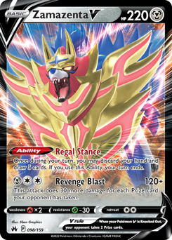 Zamazenta V #98 Zamazenta V - Crown Zenith - #98 - Pokemon TCG card