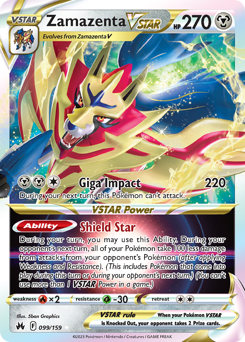 Zamazenta VSTAR #99 Zamazenta VSTAR - Crown Zenith - #99 - Pokemon TCG card
