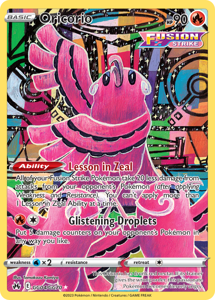 Oricorio - Crown Zenith Galarian Gallery - #GG04 - Pokemon TCG card