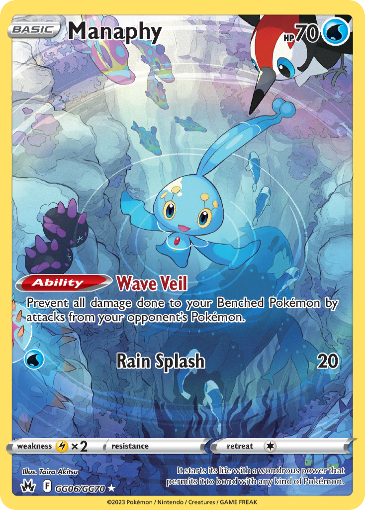 Manaphy - Crown Zenith Galarian Gallery - #GG06 - Pokemon TCG card