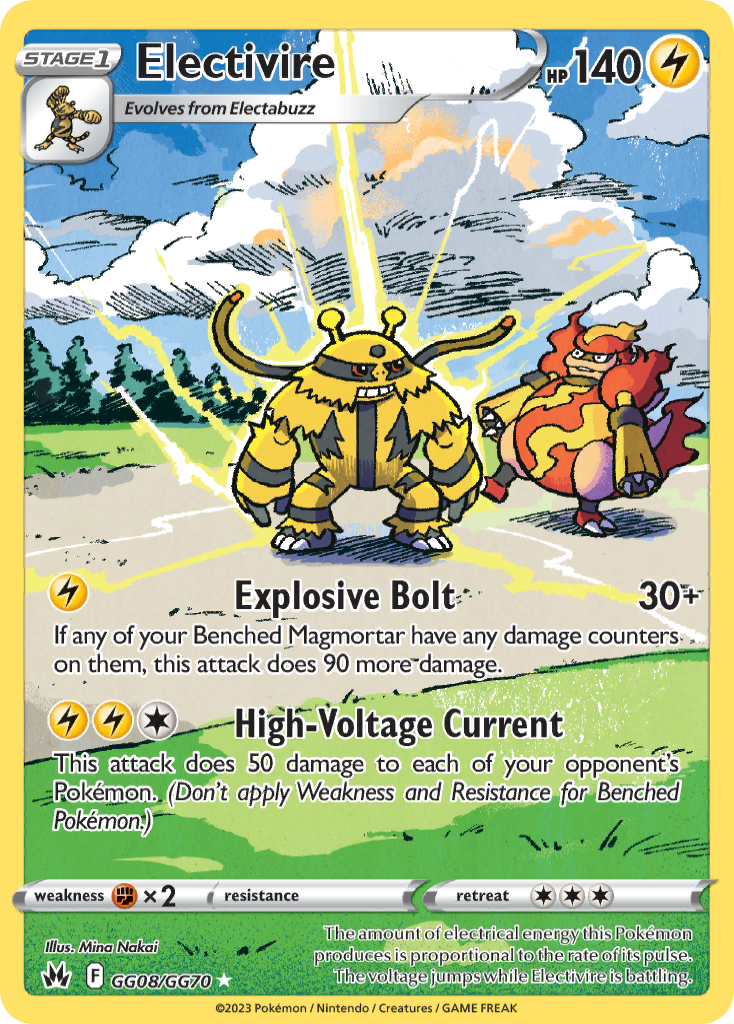 Electivire - Crown Zenith Galarian Gallery - #GG08 - Pokemon TCG card