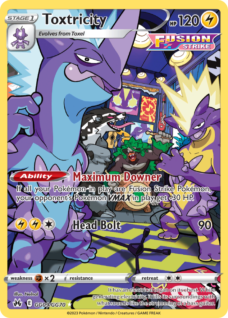 Toxtricity - Crown Zenith Galarian Gallery - #GG09 - Pokemon TCG card