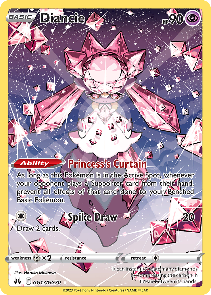 Diancie - Crown Zenith Galarian Gallery - #GG13 - Pokemon TCG card