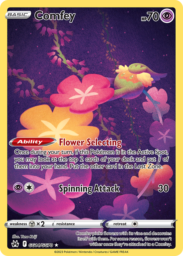 Comfey - Crown Zenith Galarian Gallery - #GG14 - Pokemon TCG card