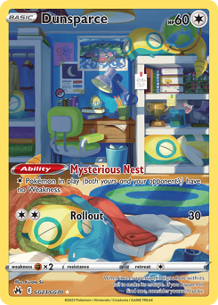 Dunsparce - Crown Zenith Galarian Gallery - #GG23 - Pokemon TCG card
