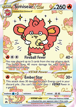 Simisear VSTAR #GG37 Simisear VSTAR - Crown Zenith Galarian Gallery - #GG37 - Pokemon TCG card