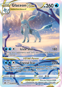 Glaceon VSTAR #GG40 Glaceon VSTAR - Crown Zenith Galarian Gallery - #GG40 - Pokemon TCG card