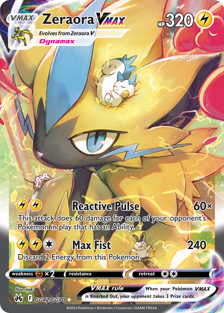 Zeraora VMAX - Crown Zenith Galarian Gallery - #GG42 - Pokemon TCG card