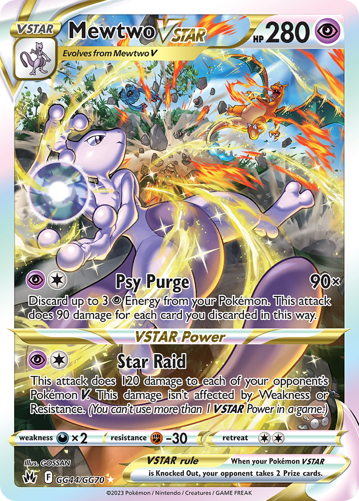 Mewtwo VSTAR - Crown Zenith Galarian Gallery - #GG44 - Pokemon TCG card