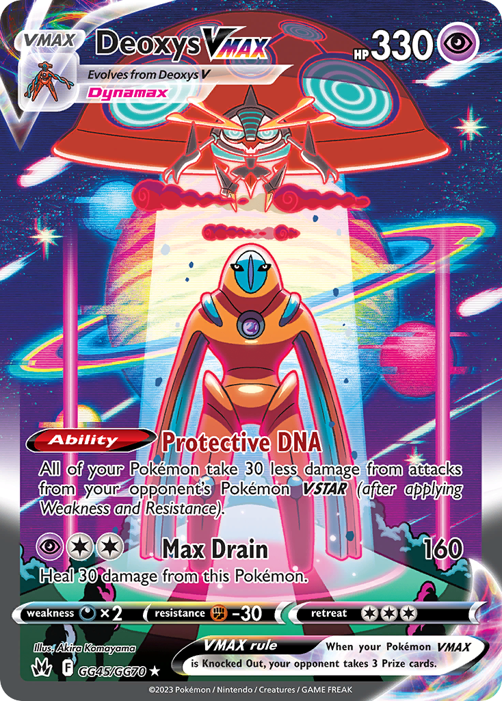 Deoxys VMAX - Crown Zenith Galarian Gallery - #GG45 - Pokemon TCG card