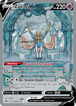 Zacian V #GG48 Zacian V - Crown Zenith Galarian Gallery - #GG48 - Pokemon TCG card
