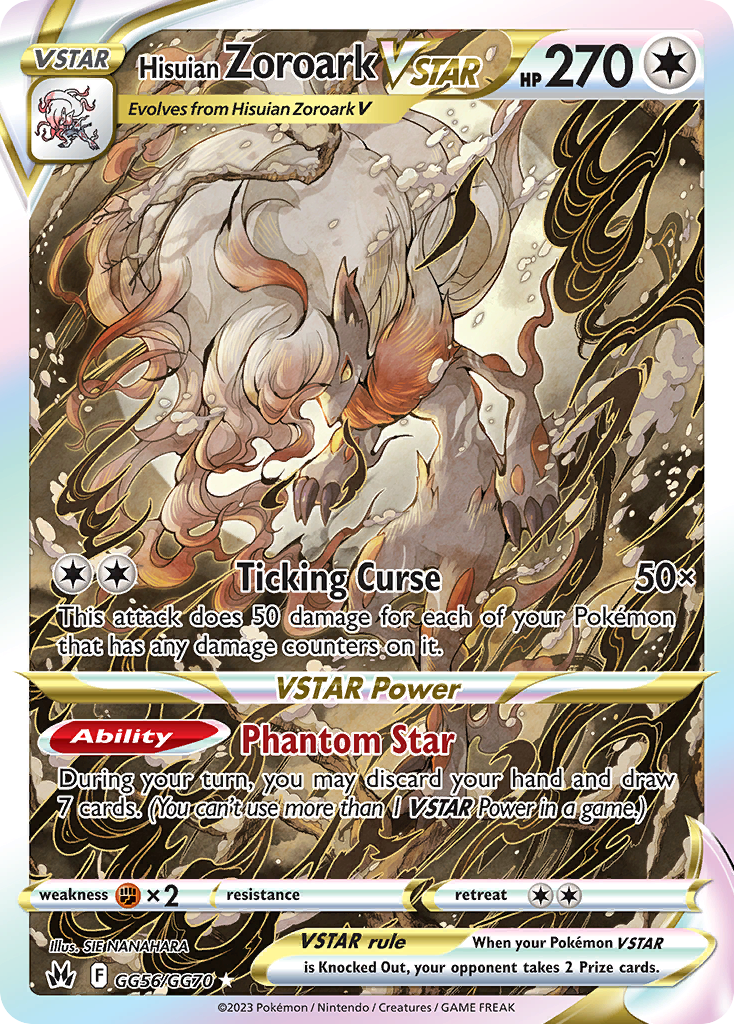 Hisuian Zoroark VSTAR - Crown Zenith Galarian Gallery - #GG56 - Pokemon TCG card