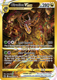 Giratina VSTAR #GG69 Giratina VSTAR - Crown Zenith Galarian Gallery - #GG69 - Pokemon TCG card