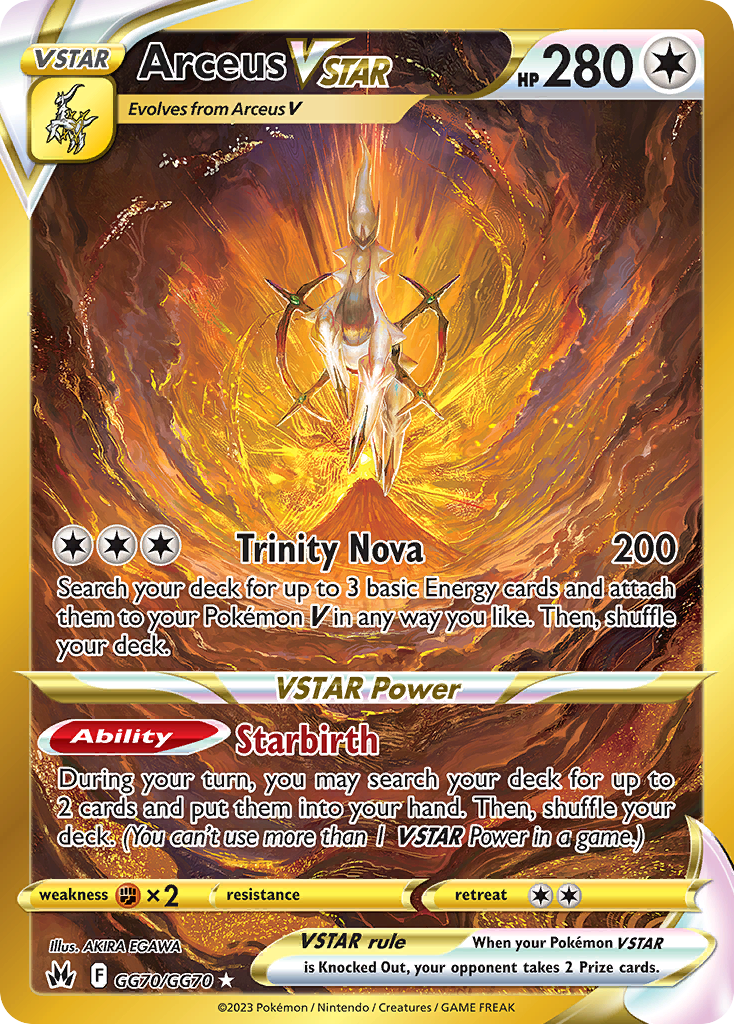 Arceus VSTAR - Crown Zenith Galarian Gallery - #GG70 - Pokemon TCG card