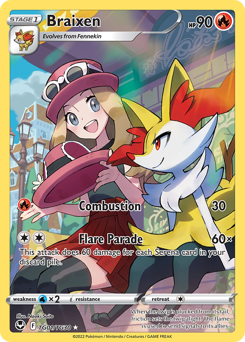 Braixen #TG01 Braixen - Silver Tempest Trainer Gallery - #TG01 - Pokemon TCG card