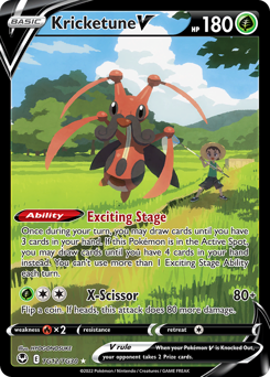 Kricketune V #TG12 Kricketune V - Silver Tempest Trainer Gallery - #TG12 - Pokemon TCG card