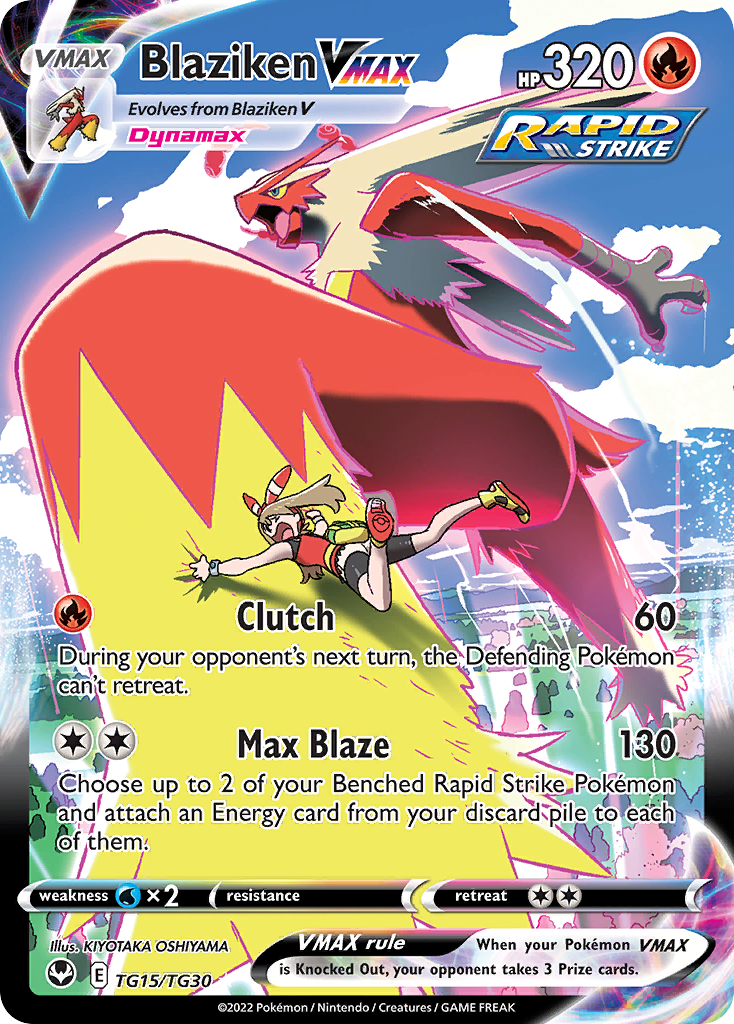 Blaziken VMAX - Silver Tempest Trainer Gallery - #TG15 - Pokemon TCG card