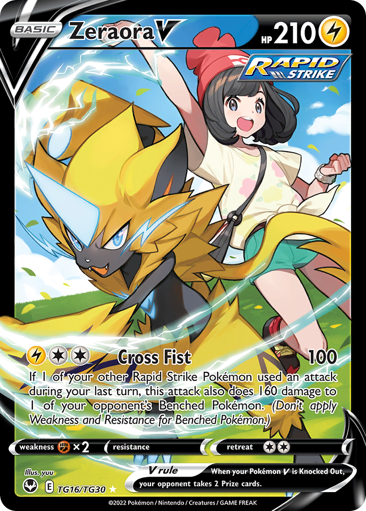 Zeraora V - Silver Tempest Trainer Gallery - #TG16 - Pokemon TCG card