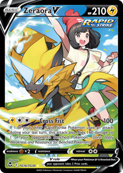 Zeraora V #TG16 Zeraora V - Silver Tempest Trainer Gallery - #TG16 - Pokemon TCG card