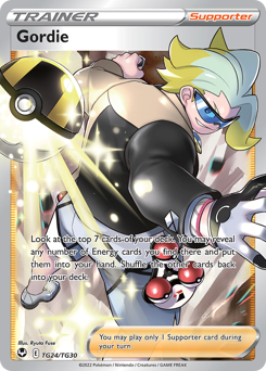 Gordie - Silver Tempest Trainer Gallery - #TG24 - Pokemon TCG card