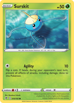 Surskit - Rebel Clash - #10 - Pokemon TCG card