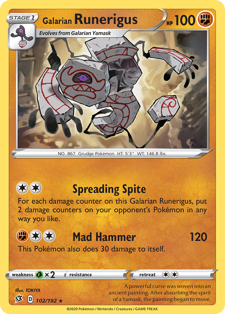 Galarian Runerigus - Rebel Clash - #102 - Pokemon TCG card