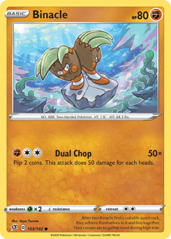 Binacle - Rebel Clash - #103 - Pokemon TCG card