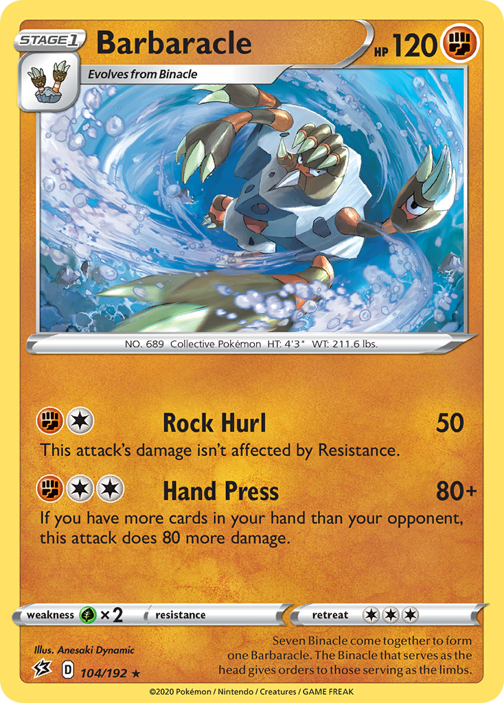 Barbaracle - Rebel Clash - #104 - Pokemon TCG card