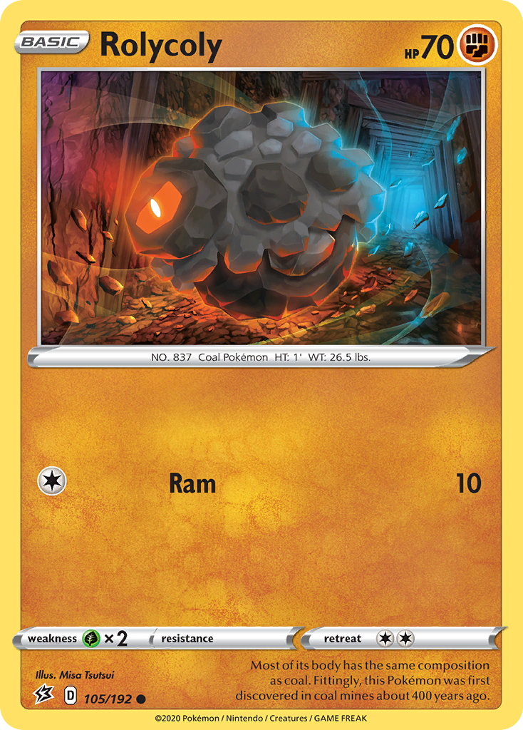 Rolycoly - Rebel Clash - #105 - Pokemon TCG card