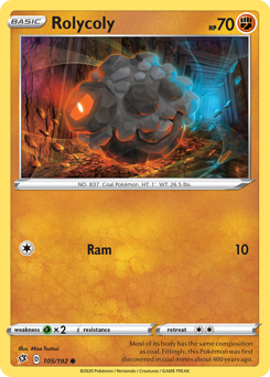 Rolycoly - Rebel Clash - #105 - Pokemon TCG card