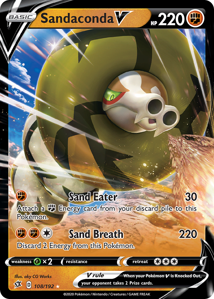 Sandaconda V - Rebel Clash - #108 - Pokemon TCG card