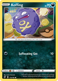 Koffing #112 Koffing - Rebel Clash - #112 - Pokemon TCG card
