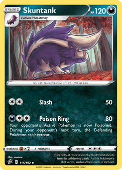 Skuntank #115 Skuntank - Rebel Clash - #115 - Pokemon TCG card