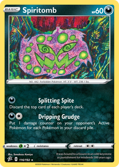 Spiritomb #116 Spiritomb - Rebel Clash - #116 - Pokemon TCG card