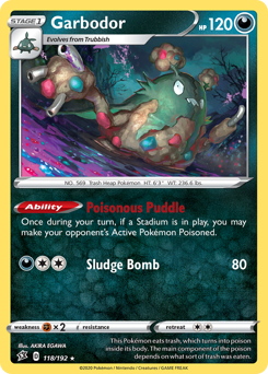Garbodor #118 Garbodor - Rebel Clash - #118 - Pokemon TCG card