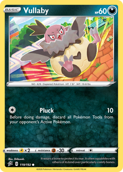 Vullaby #119 Vullaby - Rebel Clash - #119 - Pokemon TCG card