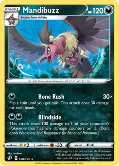 Mandibuzz #120 Mandibuzz - Rebel Clash - #120 - Pokemon TCG card