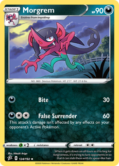 Morgrem - Rebel Clash - #124 - Pokemon TCG card