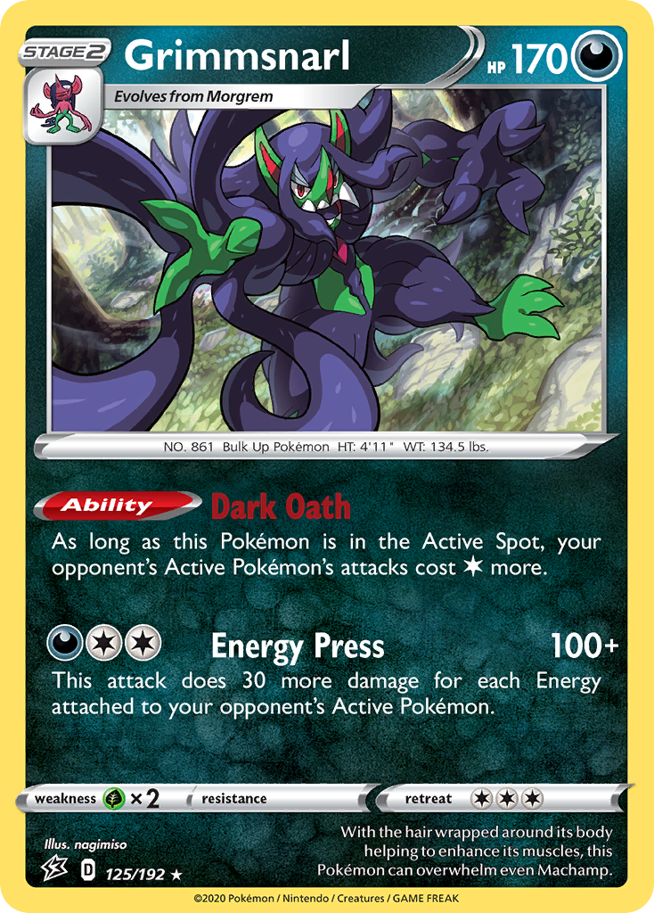 Grimmsnarl - Rebel Clash - #125 - Pokemon TCG card