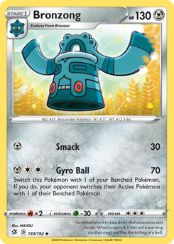 Bronzong - Rebel Clash - #130 - Pokemon TCG card