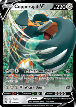 Copperajah V #136 Copperajah V - Rebel Clash - #136 - Pokemon TCG card