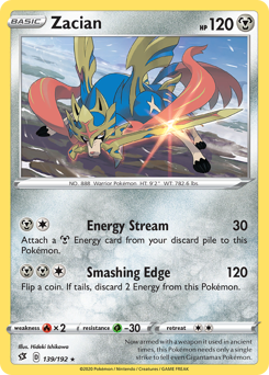 Zacian #139 Zacian - Rebel Clash - #139 - Pokemon TCG card