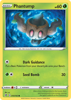 Phantump - Rebel Clash - #14 - Pokemon TCG card