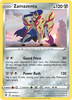 Zamazenta #140 Zamazenta - Rebel Clash - #140 - Pokemon TCG card