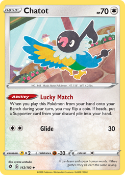 Chatot - Rebel Clash - #142 - Pokemon TCG card