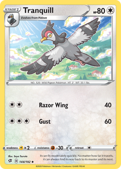 Tranquill #144 Tranquill - Rebel Clash - #144 - Pokemon TCG card