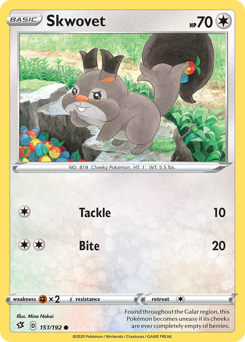 Skwovet #151 Skwovet - Rebel Clash - #151 - Pokemon TCG card